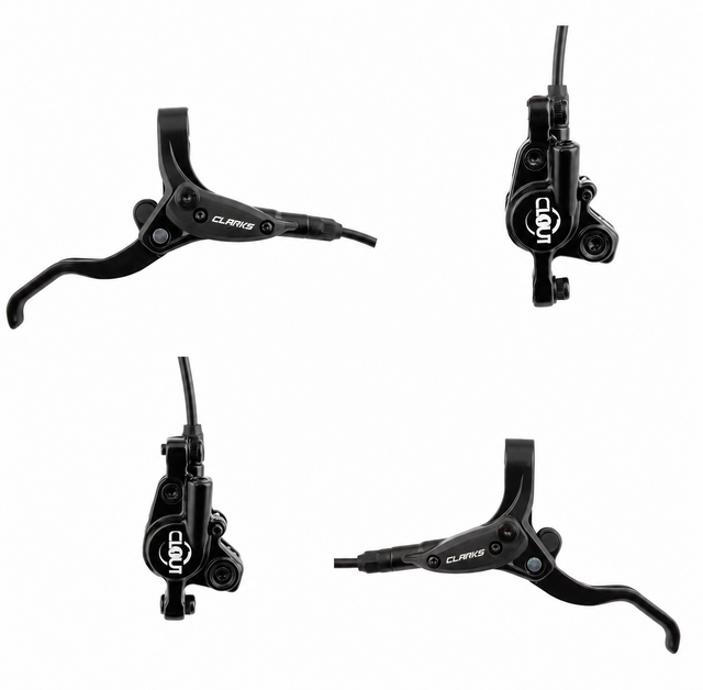 Clarks Clout Hydraulic Brake Set Front & Rear - UK Spec - Select Hose Length