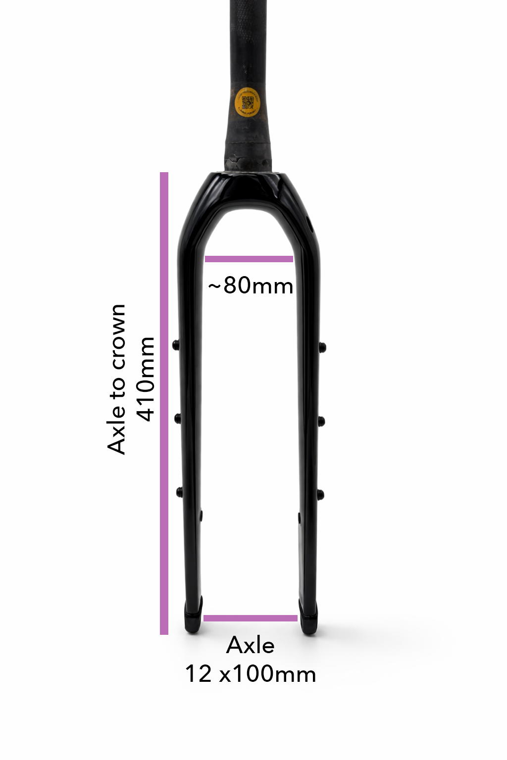 700c Tapered Carbon Gravel Fork - Flat Mount - 12 x 100mm