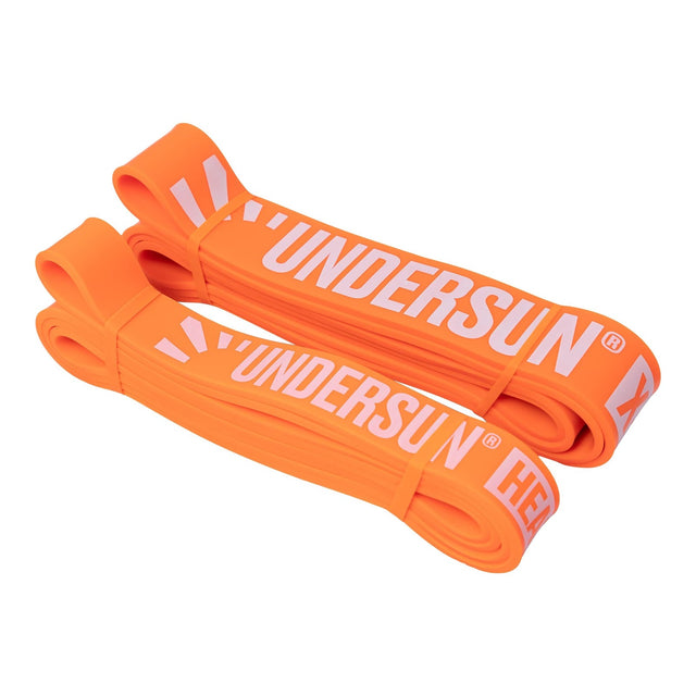Undersun Resistance Band Set of 2 Orange Heavy & X-Heavy Loop Home Gym Bands