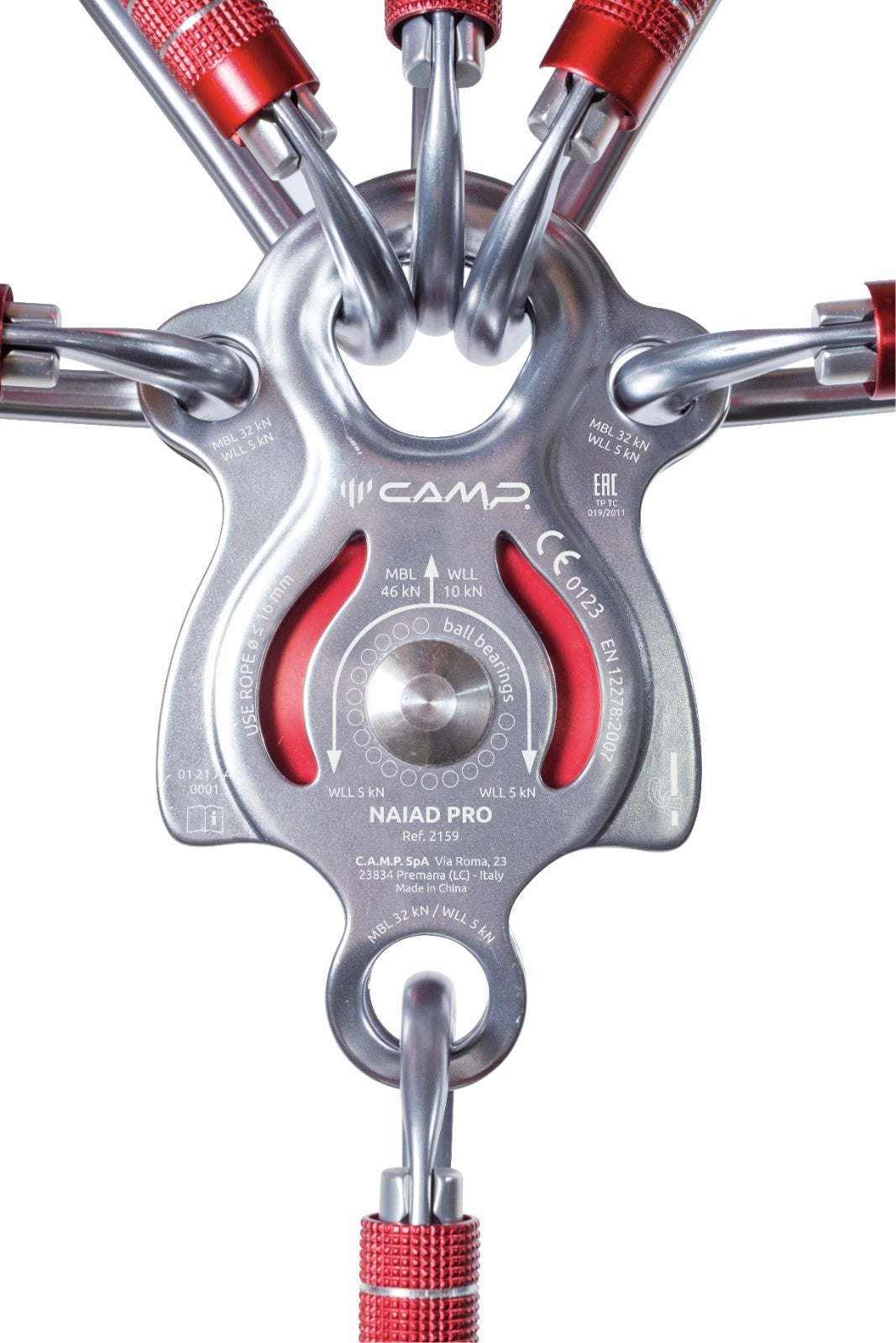 Camp 2159 Naiad Pro Climbing / Lifting Pulley - Silver