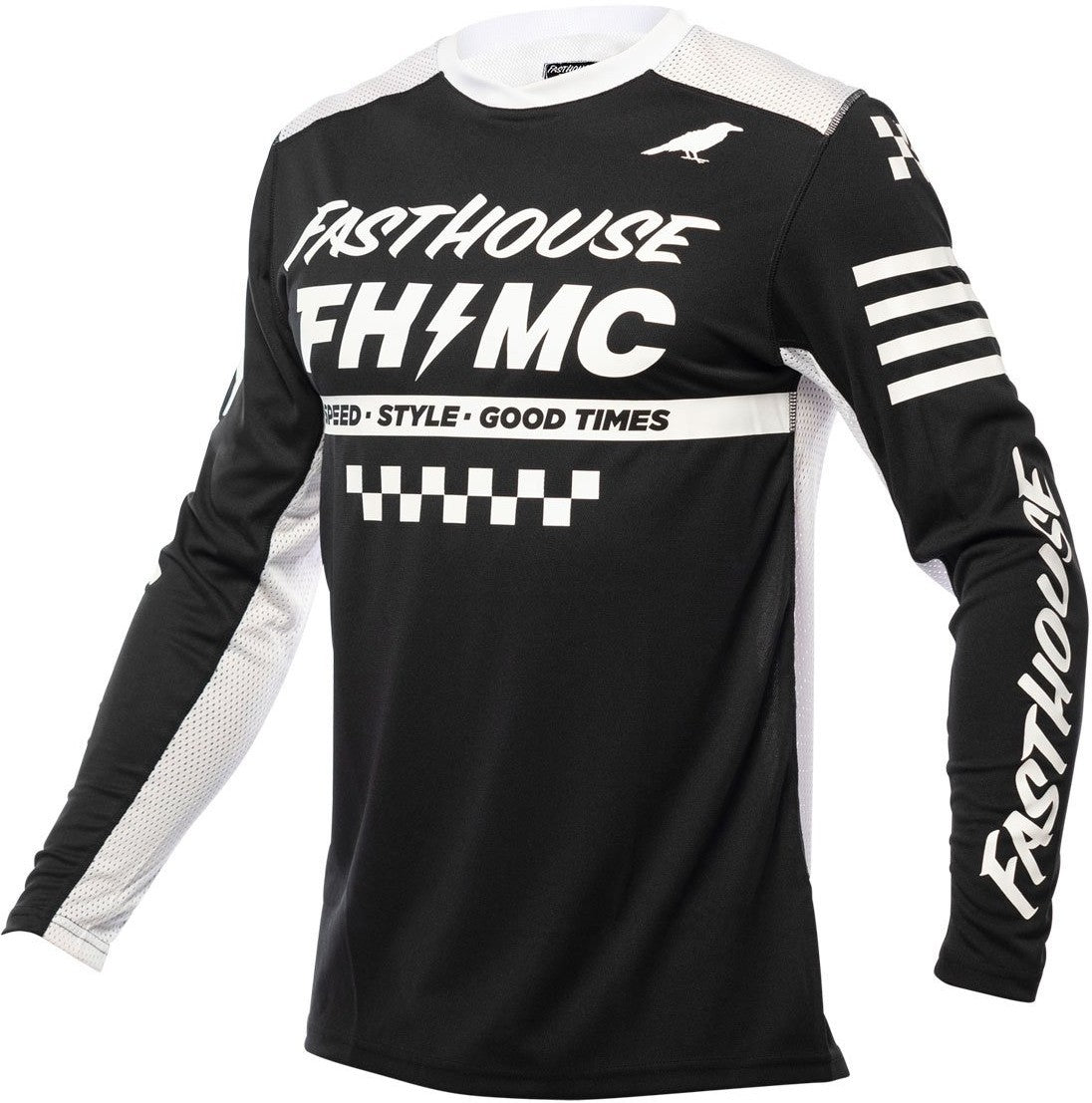 Fasthouse A/C Elrod Long Sleeve Motocross / BMX / Race Jersey - Black