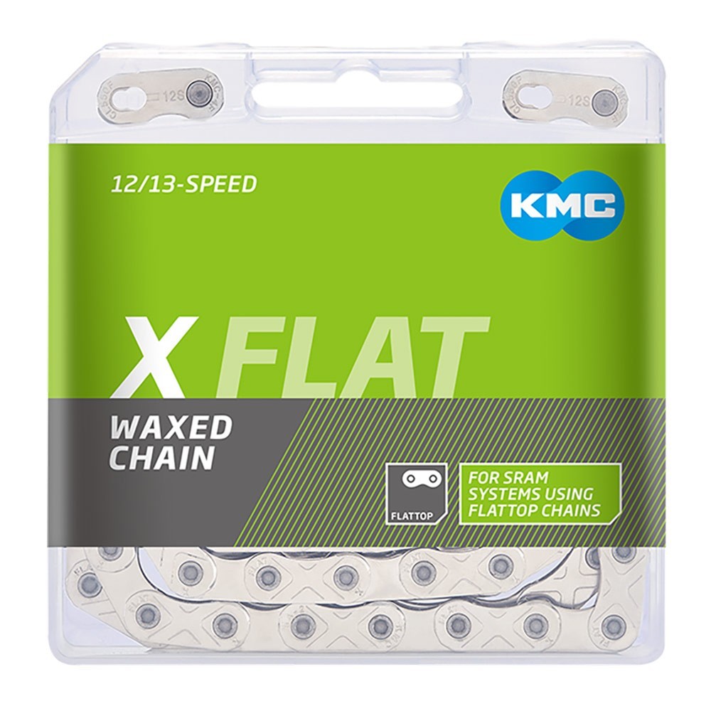 KMC X Flat 12/13x Silver/Black Waxed 126L