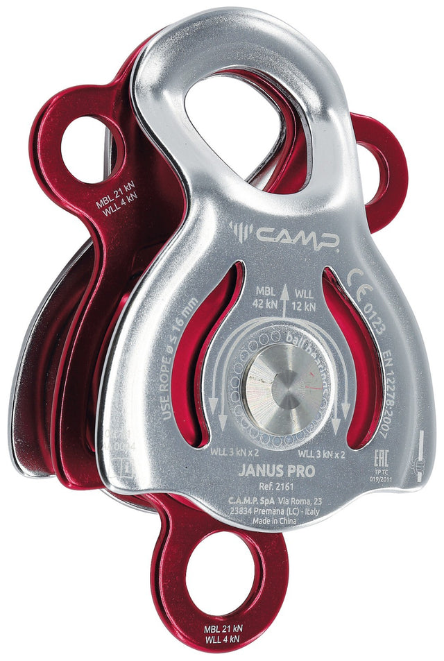 Camp 2161 Janus Pro Team Rescue / Climbing / Lifting Pulley - Red