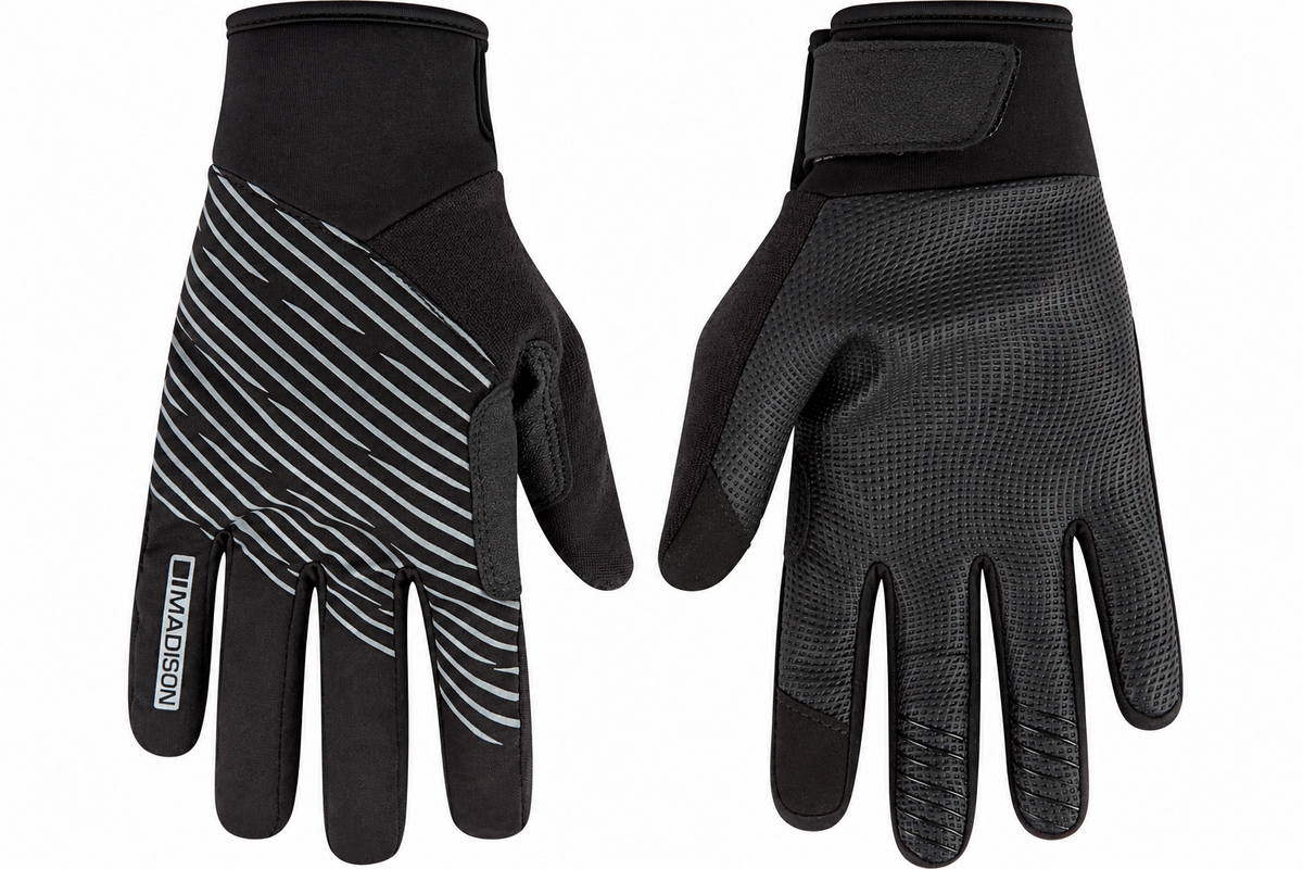 Madison Stellar Youth Reflective Waterproof Thermal Gloves - Black - Age 5-6