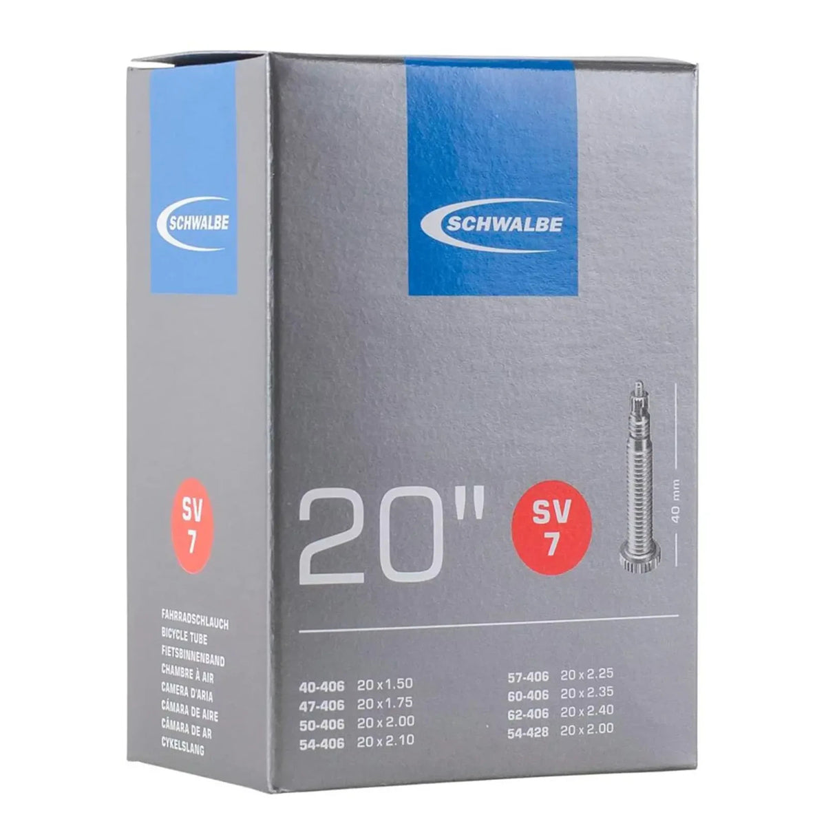 Schwalbe Presta Valve Tube 20 x 1.50 - 40mm 