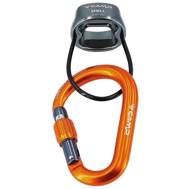Camp 2933 Shell Climbing Belay Kit With Core Lock Carabiner - Gunmetal