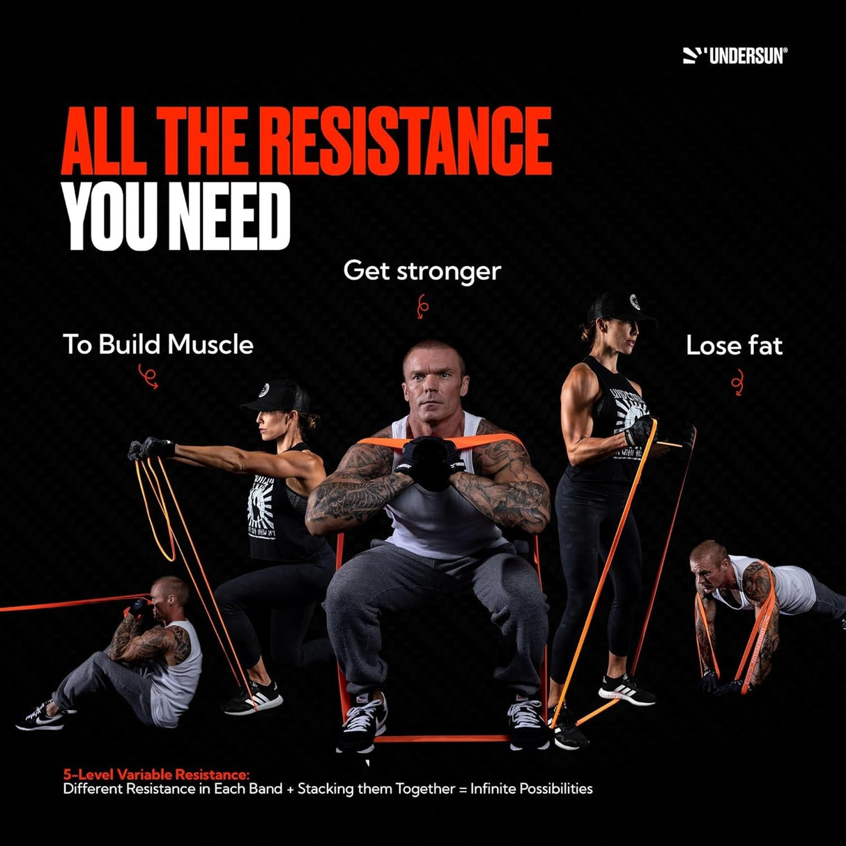Undersun Single Loop Resistance Bands / Exercise Bands