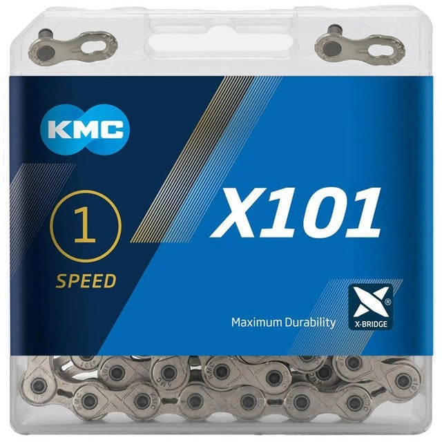 KMC X101 Silver Chain - Single Speed - 112 Links - 1/2" x 1/8"