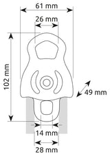 Camp 2157 Dryad Pro Climbing / Lifting Pulley - Red