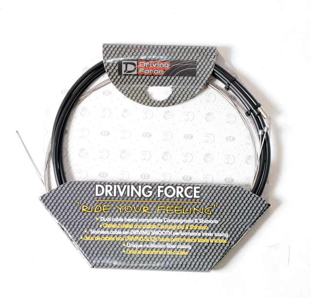 Driving Force Gear Inner + Outer Braided Cable Set - Black - Sportandleisure.com