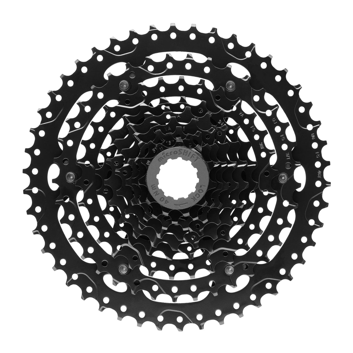 microSHIFT Advent H-Series 9 Speed Cassette 11-46T - Black - Sport & Leisure