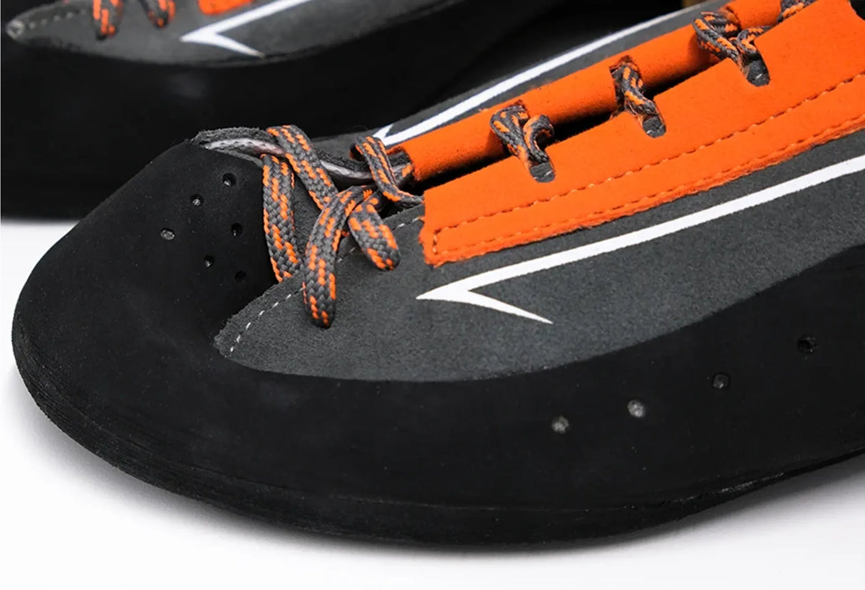 ClimbX Crush Lace Climbing Shoes Grey Orange Sportandleisure