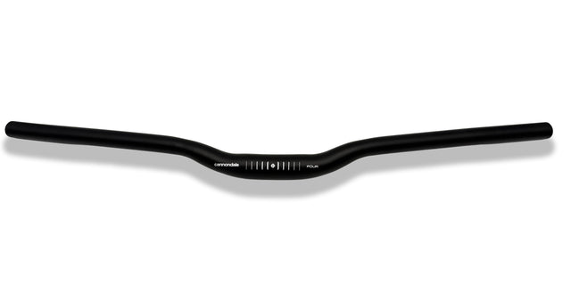 Cannondale Four Alloy Riser Bars - 25mm Rise - Black - 31.8mm - Sport & Leisure
