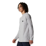 Mountain Hardwear MHW Logo Label Long Sleeve Pocket Top - Hardwear Grey Heather - Sportandleisure.com