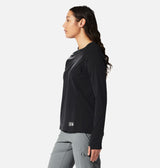 Mountain Hardwear Women's Mountain Stretch Long Sleeve Crew Shirt - Black - Sportandleisure.com