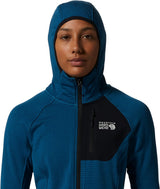 Mountain Hardware Women's Polartec Power Grid Full Zip Hoody - Vinson Blue - Sportandleisure.com