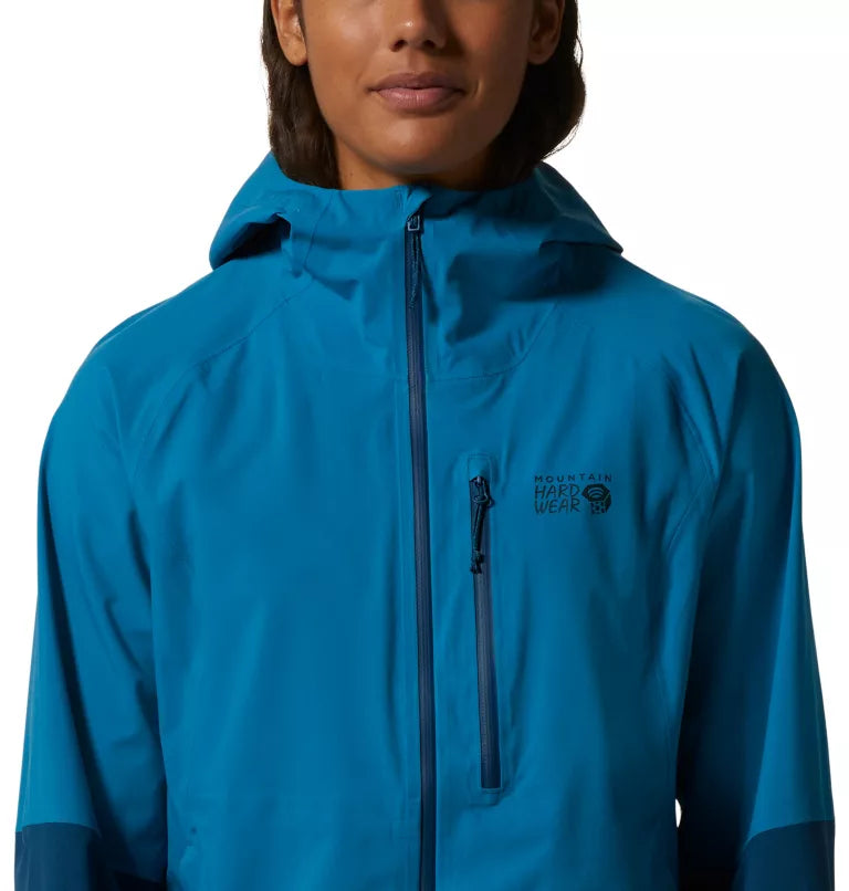 Mountain Hardwear Stretch Ozonic Jacket - Female - Vinson Blue - Medium - Sportandleisure.com