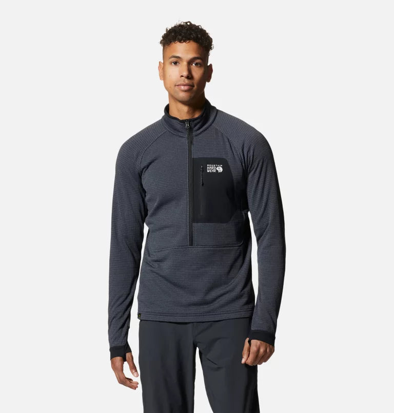 Mountain Hardwear Men's Polartec Power Grid Half Zip Jacket - Sportandleisure.com