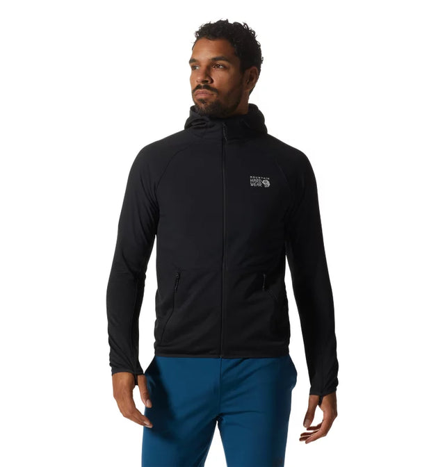 Mountain Hardwear Men's Stratus Range Full Zip Hooded Jacket - Black - Small - Sportandleisure.com