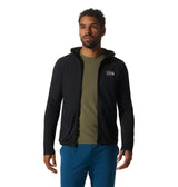 Mountain Hardwear Men's Stratus Range Full Zip Hooded Jacket - Black - Small - Sportandleisure.com