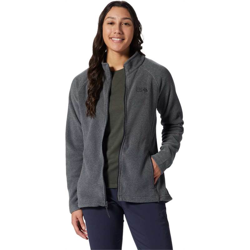 Mountain Hardwear Women's Polartec Microfleece Full Zip Jacket - Grey Heather - Sportandleisure.com