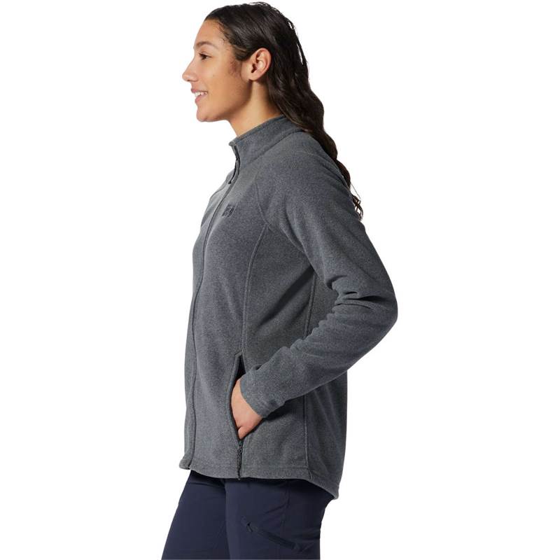 Mountain Hardwear Women's Polartec Microfleece Full Zip Jacket - Grey Heather - Sportandleisure.com