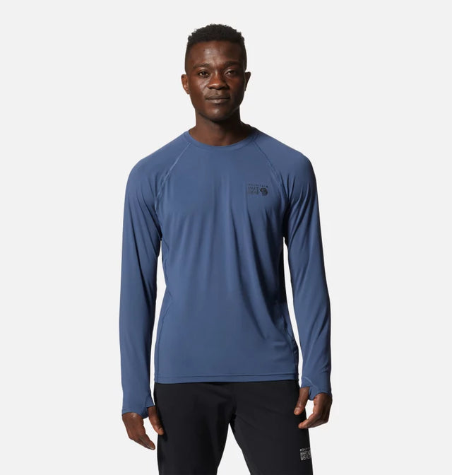 Mountain Hardwear Men's Crater Lake Long Sleeve Crew Shirt - Zinc - Sportandleisure.com