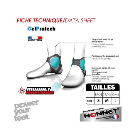 Monnet Innovation Gel Protech Ankle Protector - Large - Sportandleisure.com