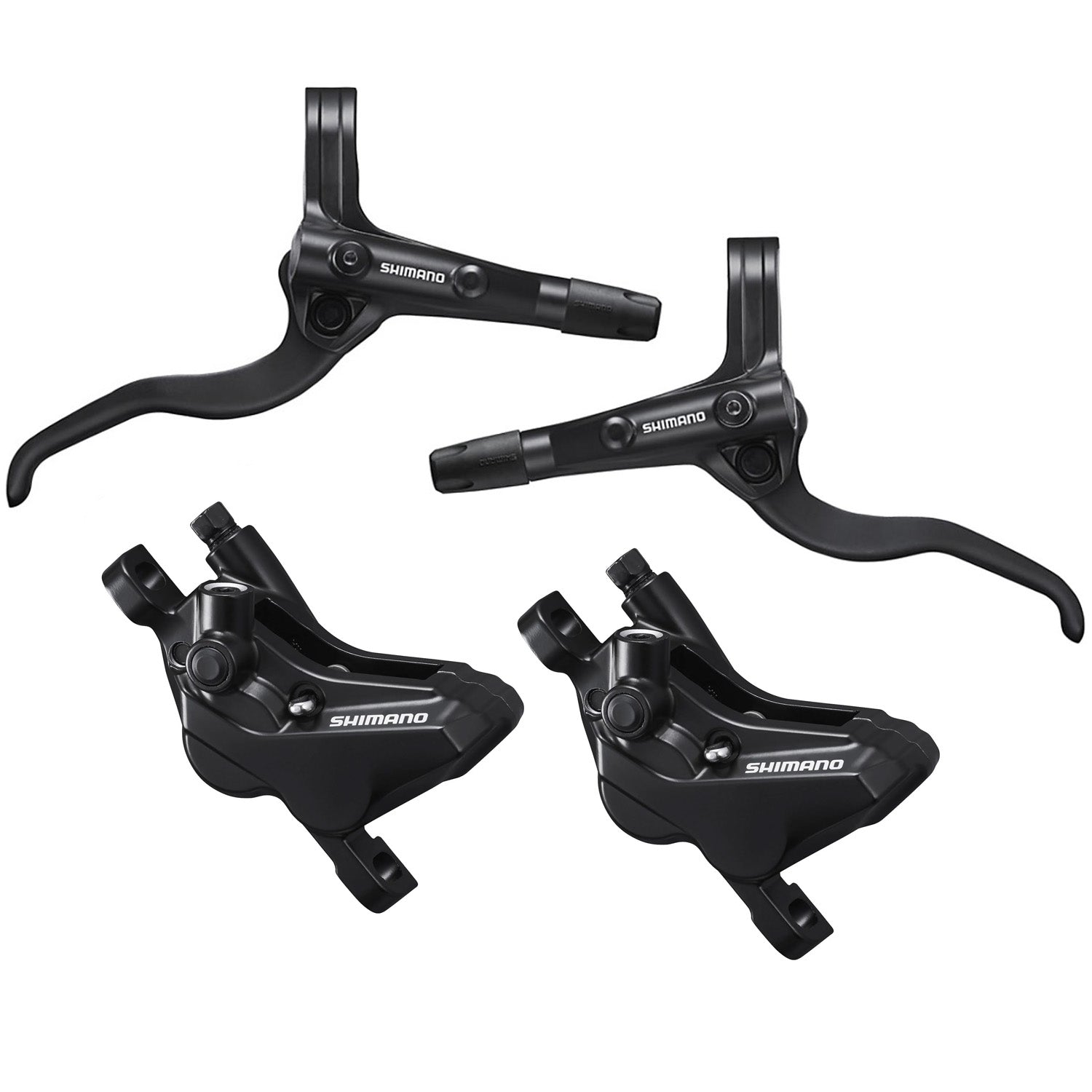 Shimano MT401 / MT420 4-Pot Hydraulic Disc Brake Set - Black