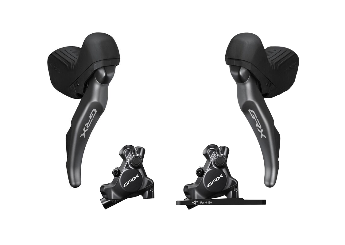 Shimano GRX ST-RX820 / BR-RX820 2 x 12 Speed Hydraulic Disc Brake Set - Sport & Leisure