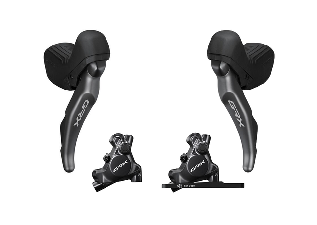 Shimano GRX ST-RX820 / BR-RX820 2 x 12 Speed Hydraulic Disc Brake Set - Sport & Leisure