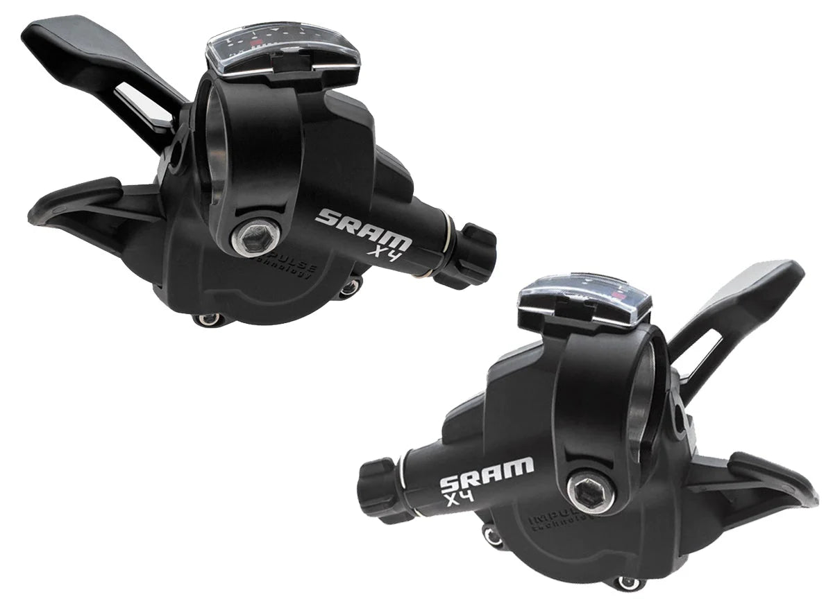 SRAM X4 Trigger Shifter Set With Cables - Front and Rear - 8 x 3 Speed - Sportandleisure.com
