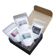 Tokyo Powder Industries Test Box (Pure, Effect, Speed, Black) - 4 x 50 g Packs - Sportandleisure.com