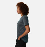 Mountain Hardwear Women's MHW Logo Short Sleeve T-shirt - Blue Slate - Large - Sportandleisure.com