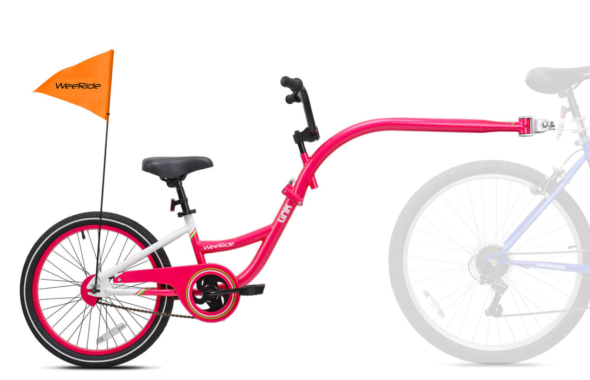 WeeRide Tagalong Kazam Link Trailer Bike – Pink - Sport & Leisure