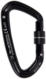 Camp Atlas Lock Screw Gate Climbing Carabiner - Black - Sport & Leisure