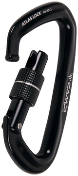 Camp Atlas Lock Screw Gate Climbing Carabiner - Black - Sport & Leisure