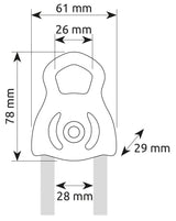Camp 2154 Tethys Climbing / Lifting Pulley - Red - Sport & Leisure