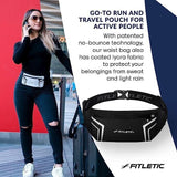 Fitletic Blitz Running Belt - Unisex - Black - Sportandleisure.com