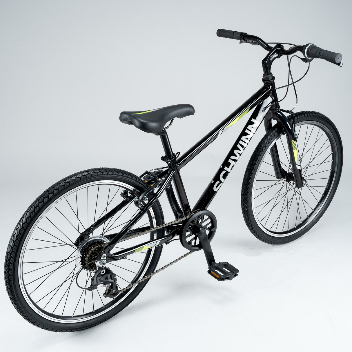 Schwinn Campus 24 Kids Aluminium Mountain Bike Jet Black