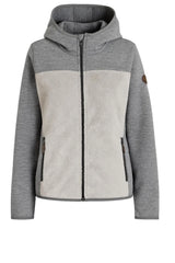ICEPEAK Aldora Womens Midlayer Winter Fleece Jacket With Hood - Light Grey - Sport & Leisure