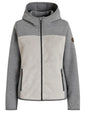 ICEPEAK Aldora Womens Midlayer Winter Fleece Jacket With Hood - Light Grey - Sport & Leisure