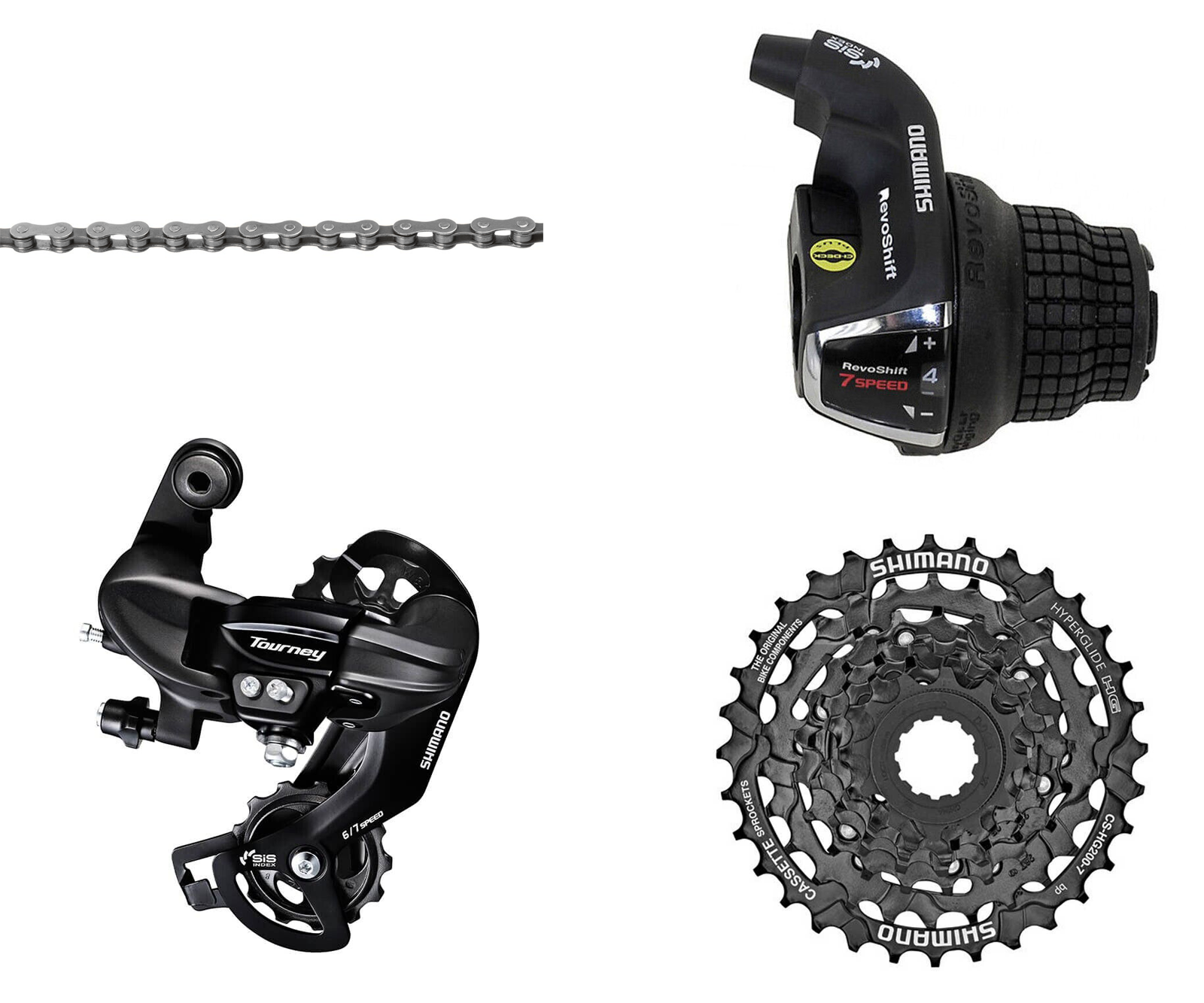 Shimano 7 hot sale speed groupset