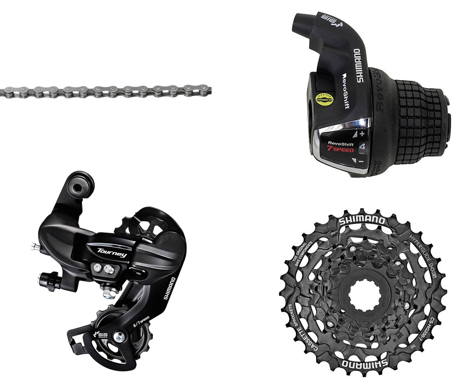 Shimano Tourney 1 x 7 Speed MTB Drivetrain Group Set