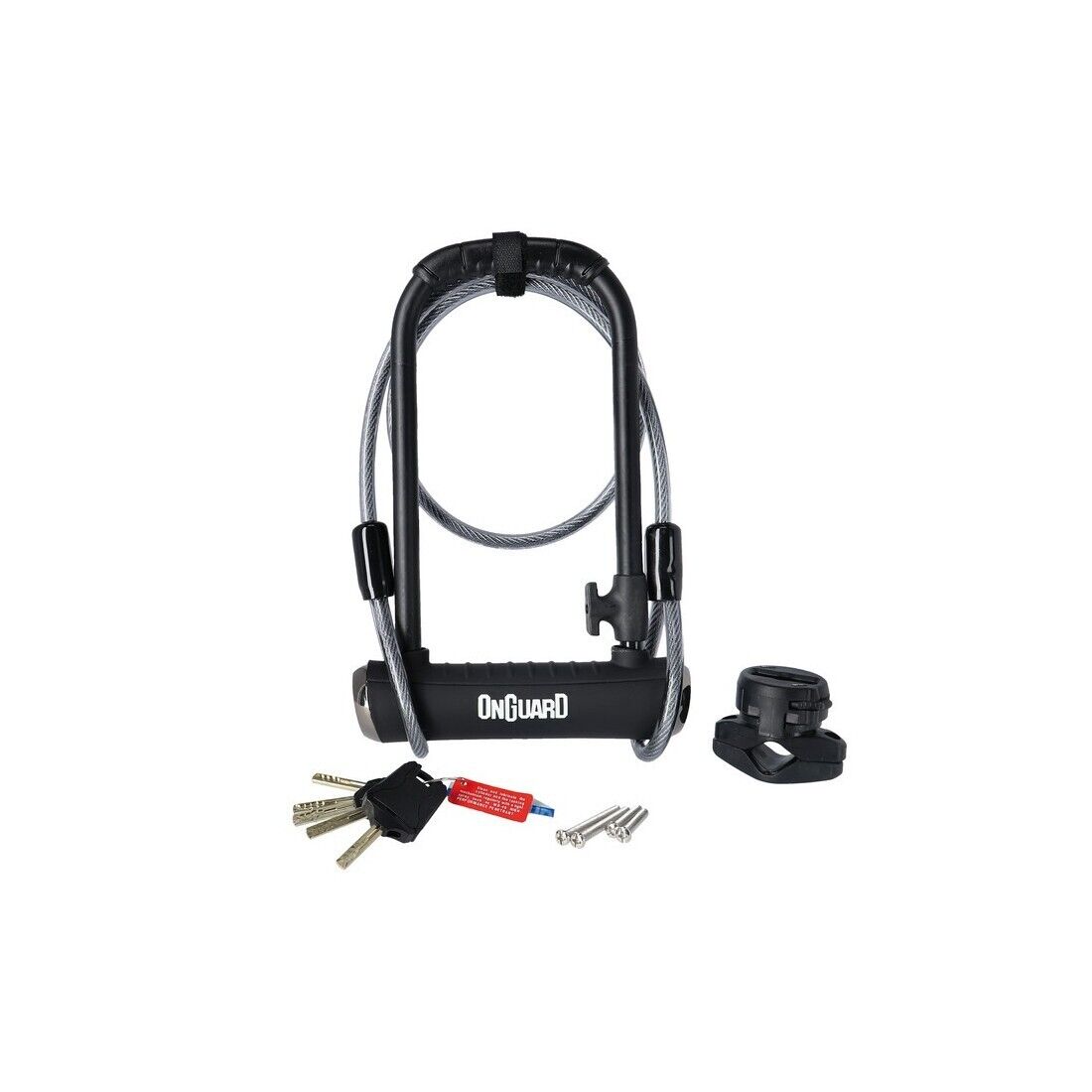 Antivol Vélo U OnGuard Pitbull DT 8005 – Niveau Sold Secure Gold – Avec Câble – 5 Clés