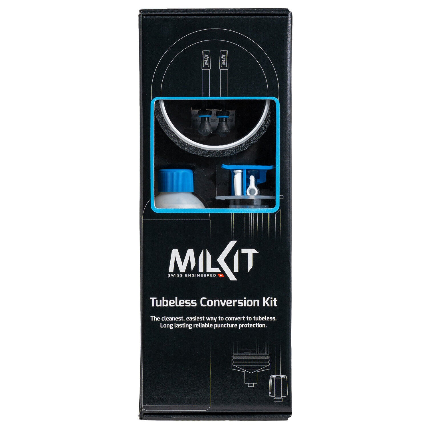 milKit Tubeless Conversion Kit - 45mm Valves - Choose Rim Tape Width - Sportandleisure.com