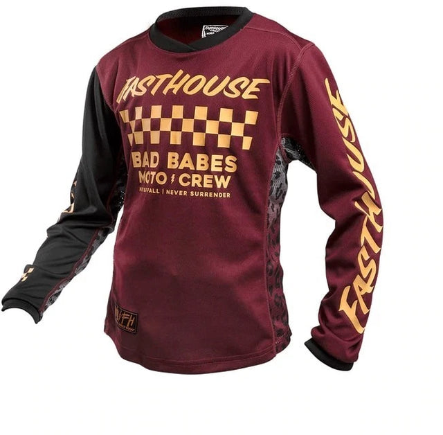 Fasthouse Women's Grindhouse Golden Crew Long Sleeve Motocross / Race Jersey - Sport & Leisure