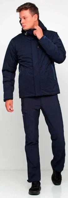 ICEPEAK Ballston Mens Hooded Jacket - Dark Blue - Sport & Leisure