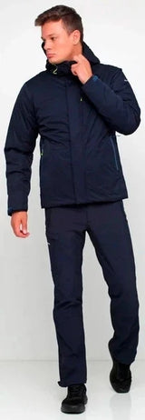 ICEPEAK Ballston Mens Hooded Jacket - Dark Blue - Sport & Leisure