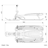 Stiga Snow Racer Curve SX Pro Snow Sledge - Black - Sportandleisure.com